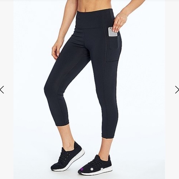 BALLY Total Fitness High Waist Black Leggings with Pockets cropped Size Medium - Picture 9 of 9